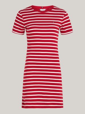 Slim Fit Mini T Shirt Dress Red Tommy Hilfiger