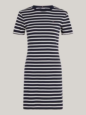 Slim Fit Mini T Shirt Dress Blue Tommy Hilfiger