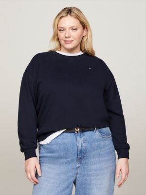 TOMMY HILFIGER - Women's sweatshirt with signature logo - Navy