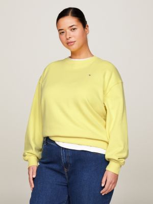 Tommy hilfiger yellow sweatshirt 2024 women's