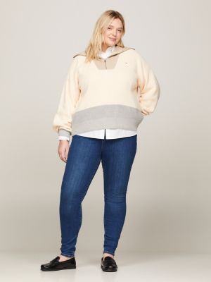 denim curve th flex essential como skinny jeans mit hohem bund für damen - tommy hilfiger