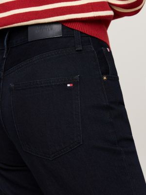 jeans relaxed fit a campana e vita alta nero da donne tommy hilfiger