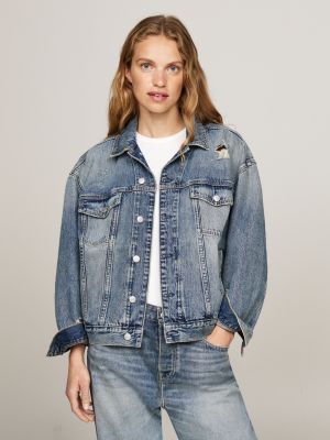 Vestes en Jean Femme Courtes Oversize Plus Tommy Hilfiger FR