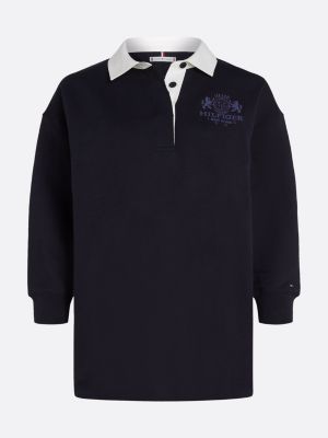 robe rugby courte décontractée bleu pour femmes tommy hilfiger