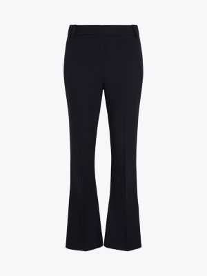 blue enamel flag flared trousers for women tommy hilfiger