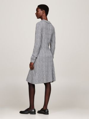 Cable knit sweater dress hotsell