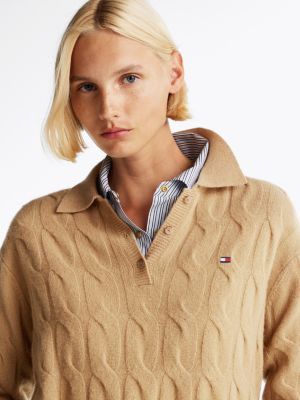 Khaki tommy hilfiger jumper on sale