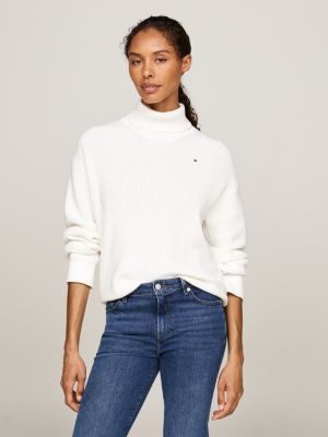 pull décontracté en point cardigan jaune pour femmes tommy hilfiger