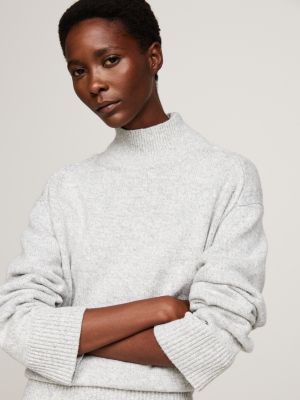 Grey polo neck jumper best sale