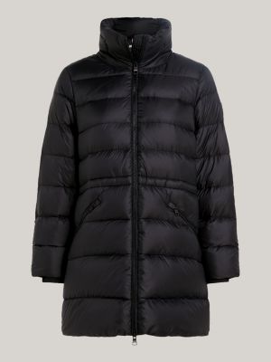 Down Relaxed Funnel Neck Coat Black Tommy Hilfiger