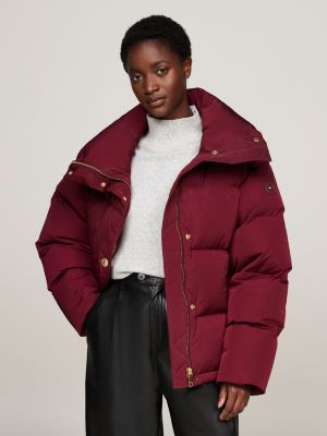 Red tommy hilfiger bubble coat online