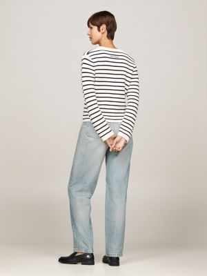 white breton stripe cardigan for women tommy hilfiger