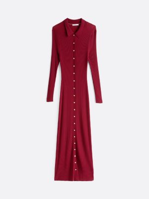 Dark red jumper dress best sale