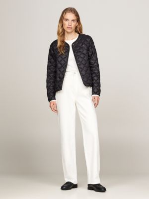 black lightweight down water repellent jacket for women tommy hilfiger