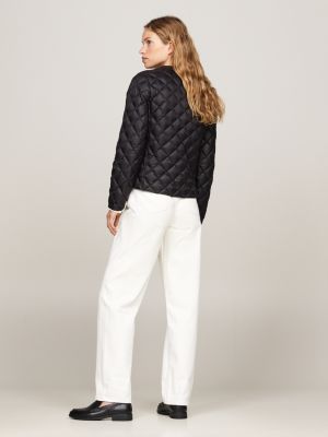 black lightweight down water repellent jacket for women tommy hilfiger