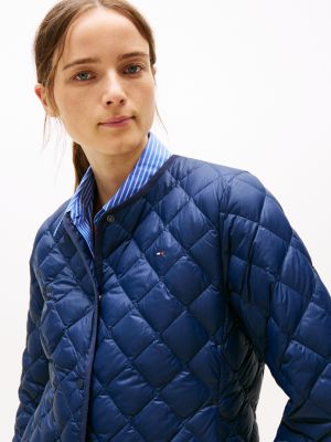 doudoune légère et déperlante bleu pour femmes tommy hilfiger