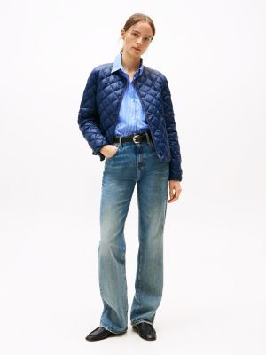 doudoune légère et déperlante bleu pour femmes tommy hilfiger