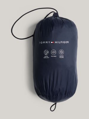 blue lightweight down water repellent jacket for women tommy hilfiger