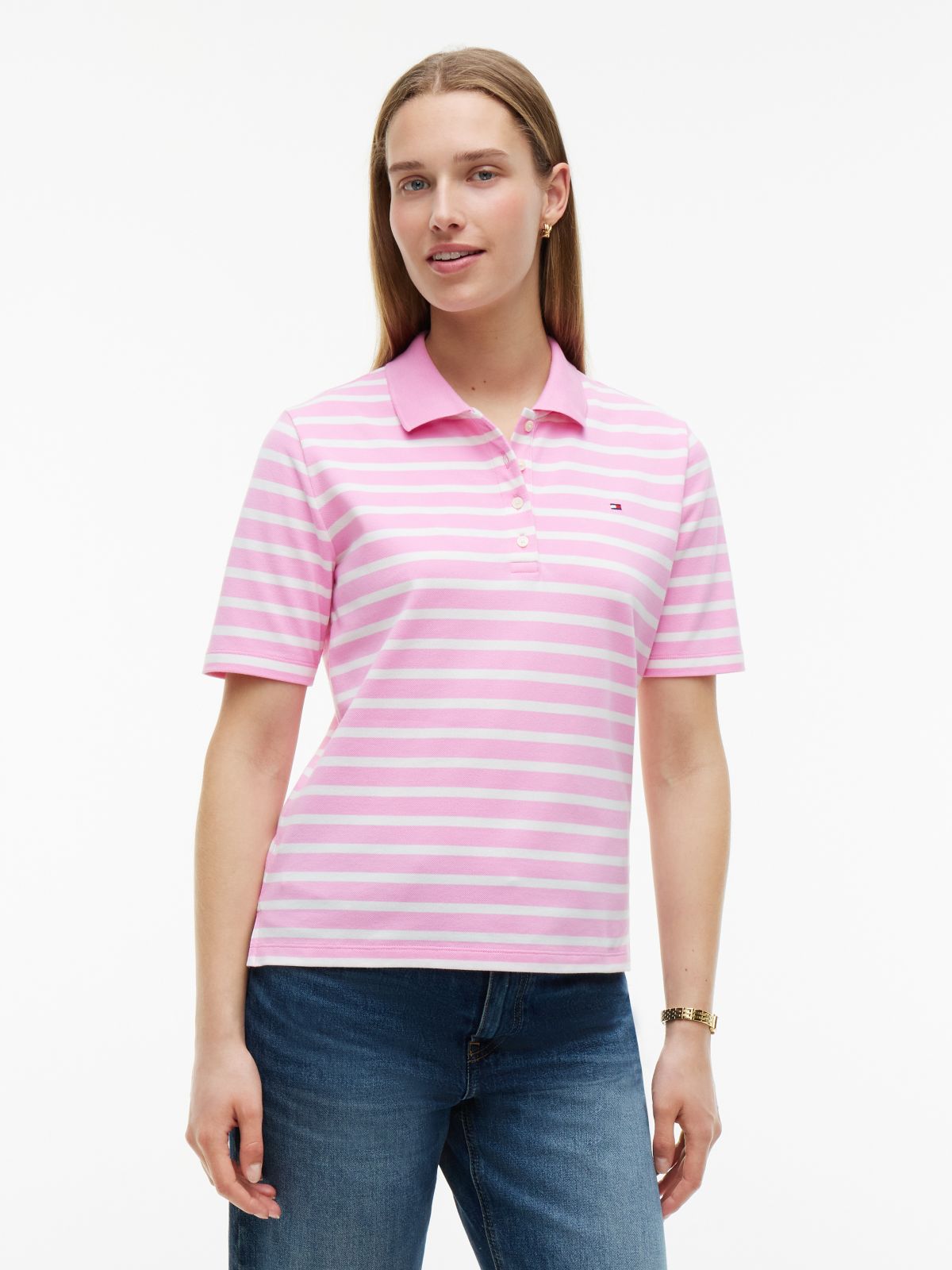 1985 Regular Fit Pique Polo Shirt — Pink