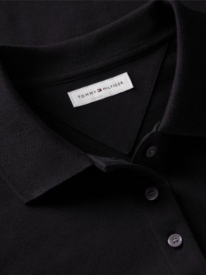 schwarz 1985 regular fit poloshirt aus baumwoll-piqué für damen - tommy hilfiger