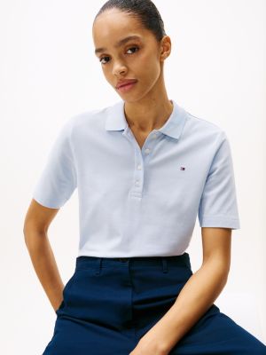 polo coupe standard 1985 collection bleu pour femmes tommy hilfiger