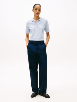 polo coupe standard 1985 collection bleu pour femmes tommy hilfiger