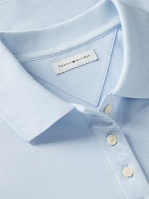 blau 1985 regular fit poloshirt aus baumwoll-piqué für damen - tommy hilfiger