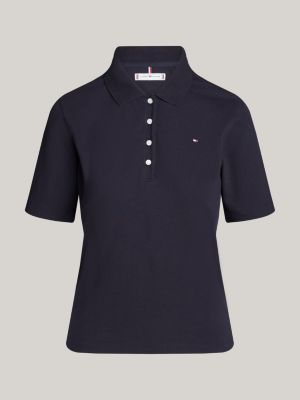 blue 1985 pique polo shirt for women tommy hilfiger