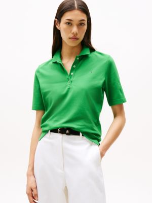 polo coupe standard 1985 collection green pour femmes tommy hilfiger