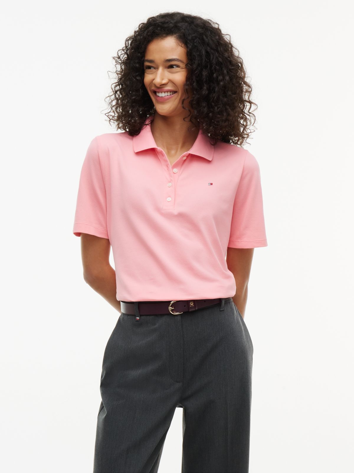 1985 Regular Fit Pique Polo Shirt — Pink