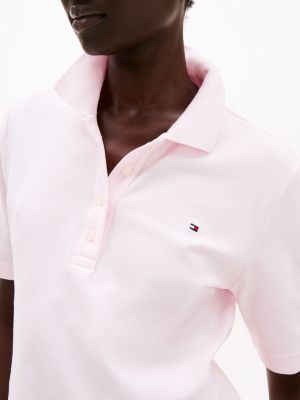 pink 1985 collection regular fit polo shirt for women tommy hilfiger