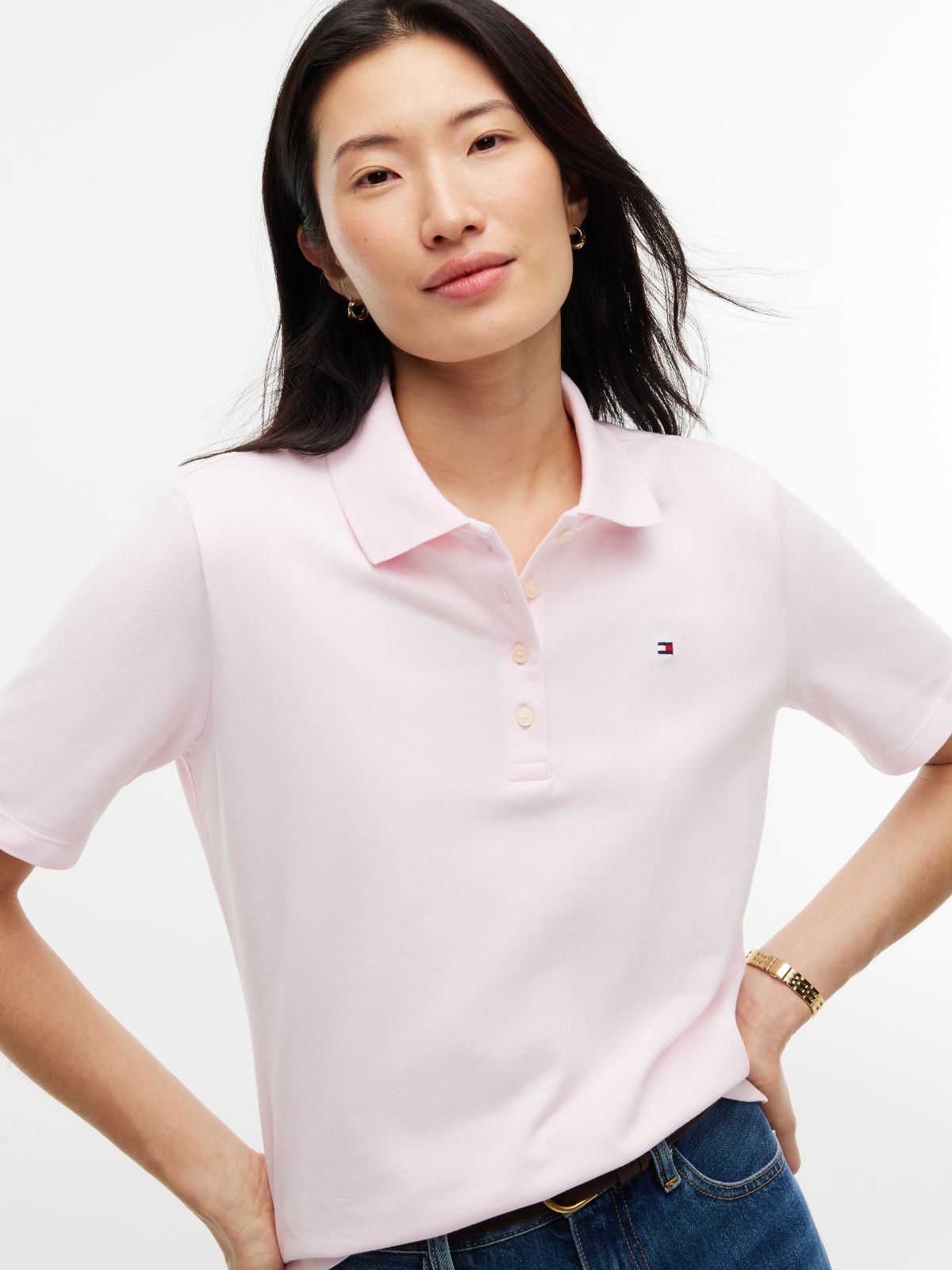 1985 Regular Fit Pique Polo Shirt — Pink