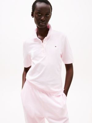 pink 1985 collection regular fit polo voor dames - tommy hilfiger