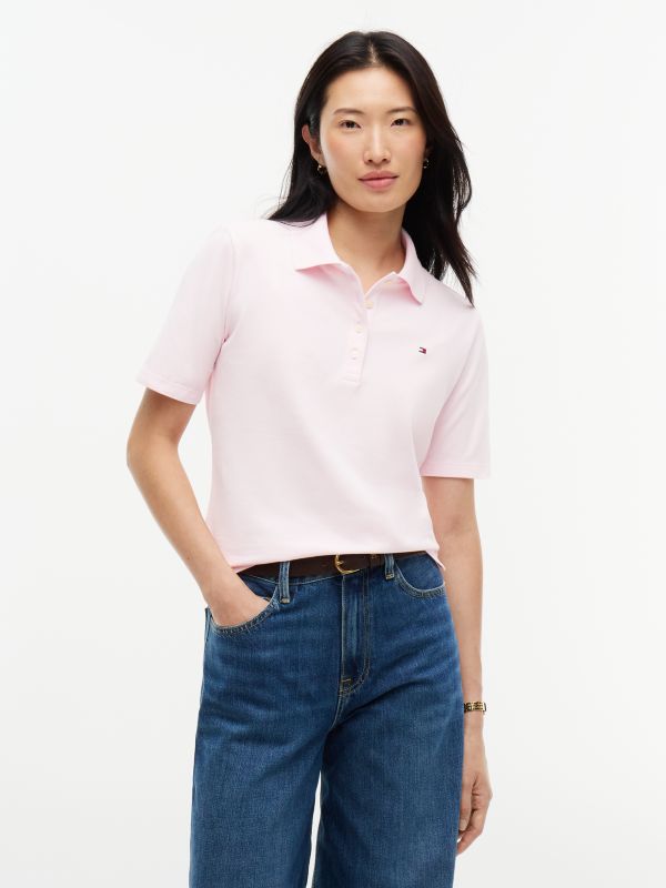 1985 Regular Fit Pique Polo Shirt — Pink