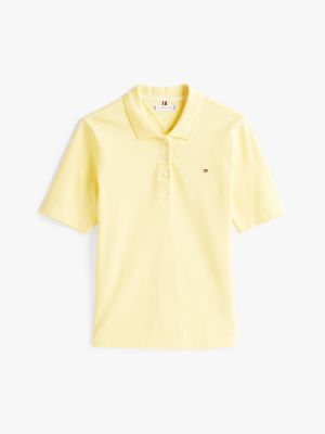 polo collection 1985 en coton piqué jaune pour femmes tommy hilfiger