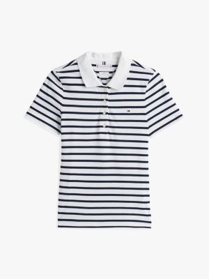 multi 1985 collection slim fit polo shirt for women tommy hilfiger