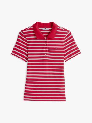 multi 1985 collection slim fit polo shirt for women tommy hilfiger