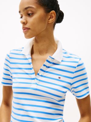 multi 1985 collection slim fit polo shirt for women tommy hilfiger