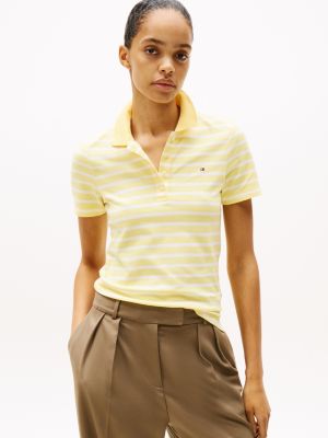 multi 1985 collection slim fit polo shirt for women tommy hilfiger