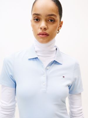 blue 1985 collection slim fit polo shirt for women tommy hilfiger