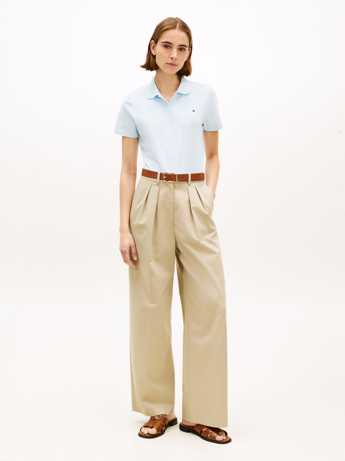 1985 Slim Fit Pique Polo Shirt — Blue