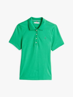 polo 1985 collection slim fit verde da donne tommy hilfiger