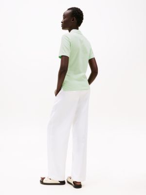 polo 1985 collection de corte slim verde de mujeres tommy hilfiger