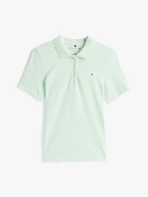 grün 1985 collection slim fit poloshirt für damen - tommy hilfiger