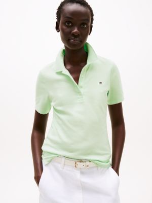 polo ajusté 1985 collection green pour femmes tommy hilfiger