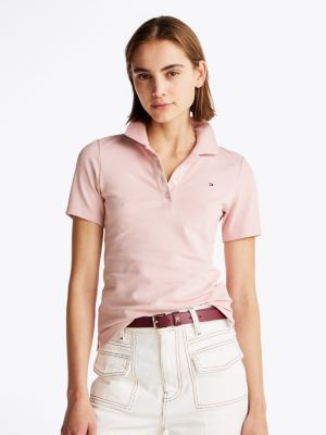 polo ajusté 1985 collection pink pour femmes tommy hilfiger