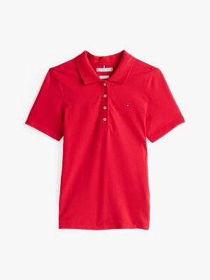 red 1985 collection slim fit polo shirt for women tommy hilfiger