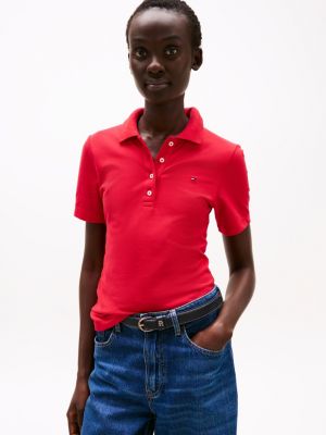 polo 1985 collection slim fit red da donne tommy hilfiger