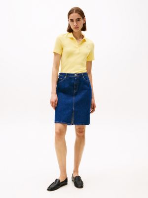 yellow 1985 collection slim fit polo shirt for women tommy hilfiger