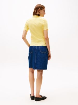 yellow 1985 collection slim fit polo shirt for women tommy hilfiger